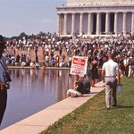 In front of the Lincoln Memorial before the March on Washington, August 1963. (Magnolia Pictures)